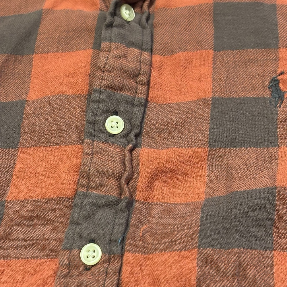 Polo Ralph Lauren Flannel Shirt Men's Small Buffalo Plaid‎ Red/Black Lumberjack - Picture 6 of 15